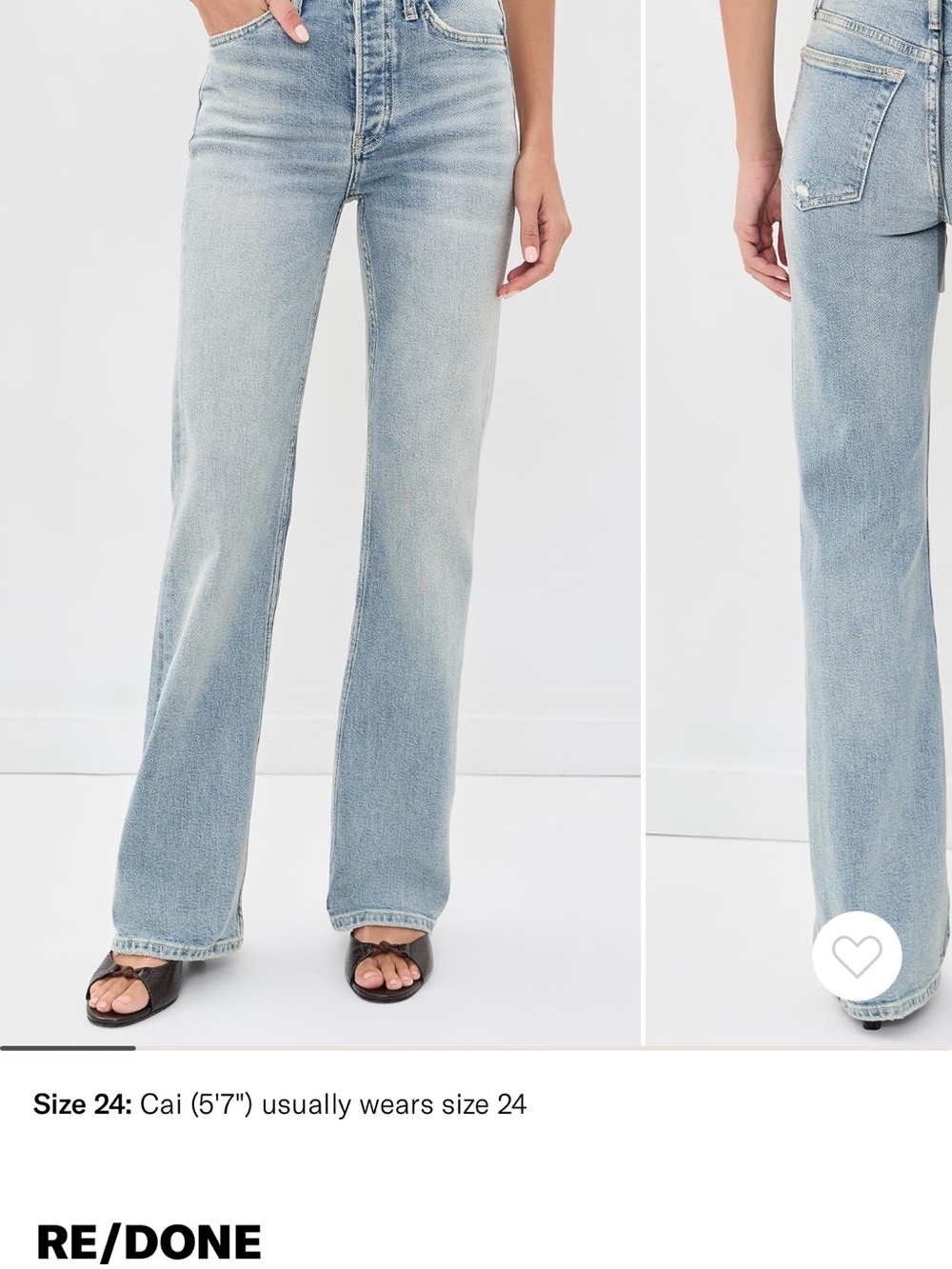 RE/DONE BRAND NEW WITH TAGS 70s Bootcut jeans sz 25